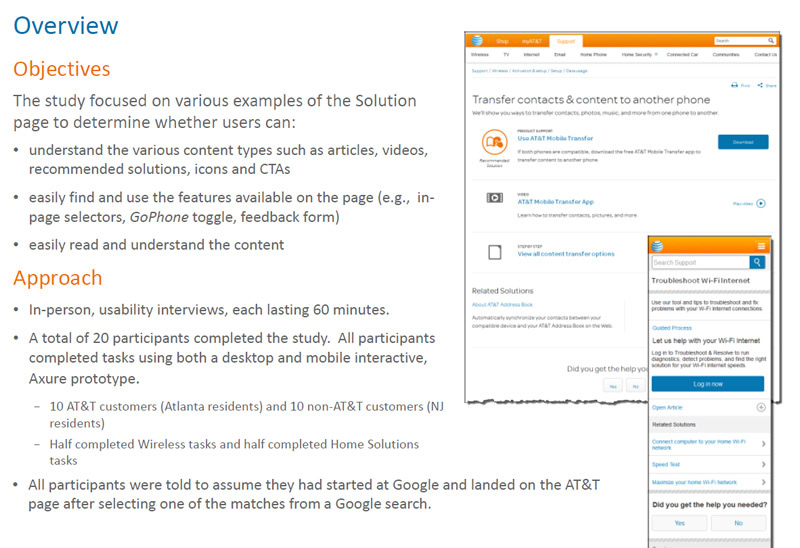 Usability study overview
