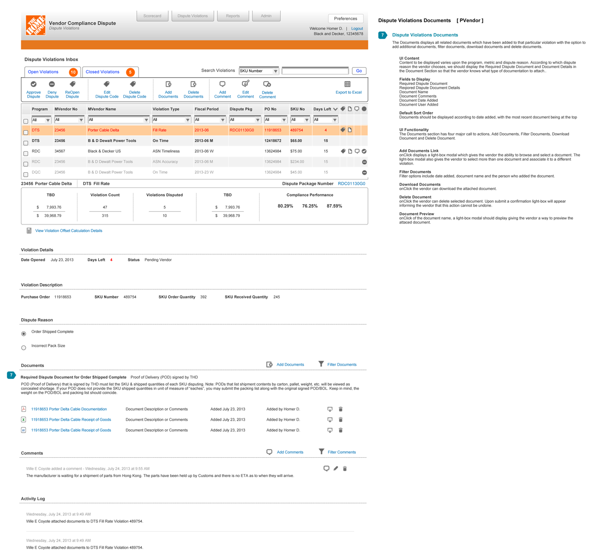 Document upload — required docs checklist with receipt confirmation